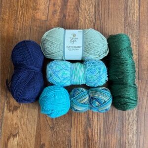 Blue/ Green Yarn Destash